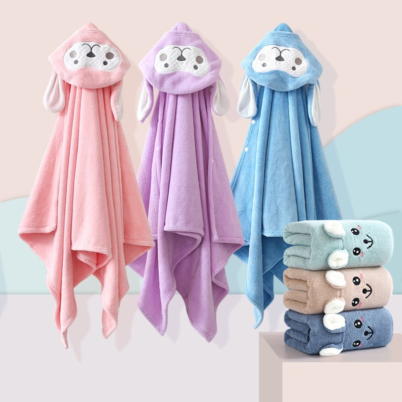 Soft Hooded Baby Bath Towel – Ultra-Absorbent & Gentle Wrap for Newborns