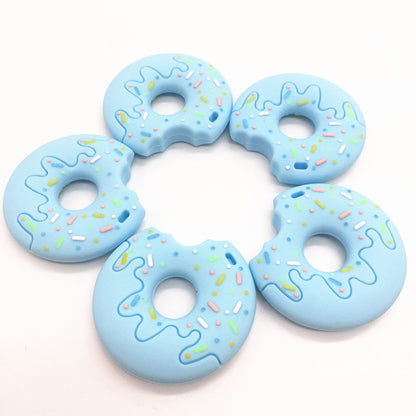 Silicone Baby Teether – Donut Design for Soothing Gum Relief