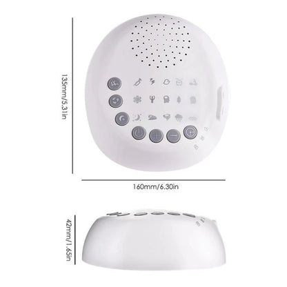 Baby White Noise Machine—Soothing 15 kinds of Natural Sleep Sounds & Night Light for Better Sleep
