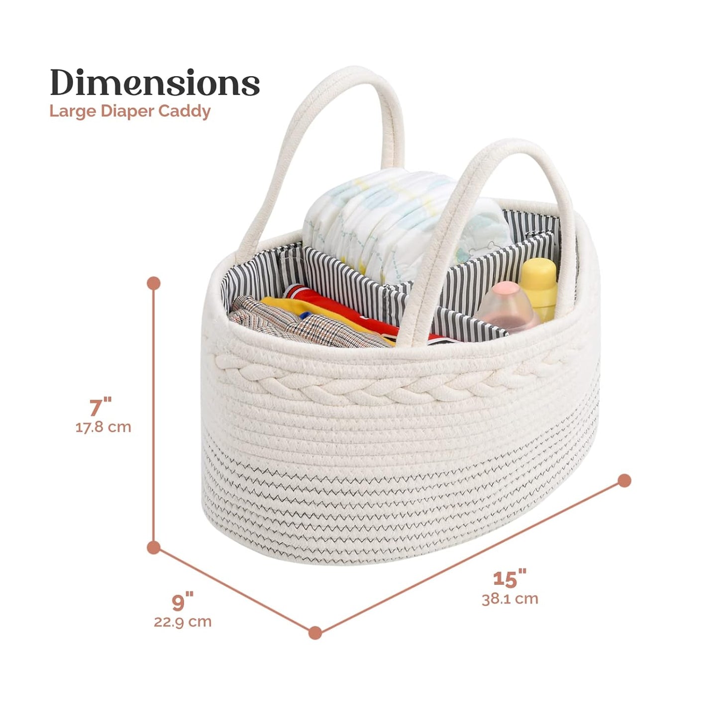 Portable Baby Diaper Caddy Organizer with Compartments – Keep All Baby Essentials in One Place