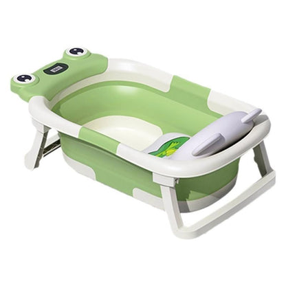 Baby Bathtub with Temperature Sensor – Foldable, Safe & Comfortable Bathing Solution