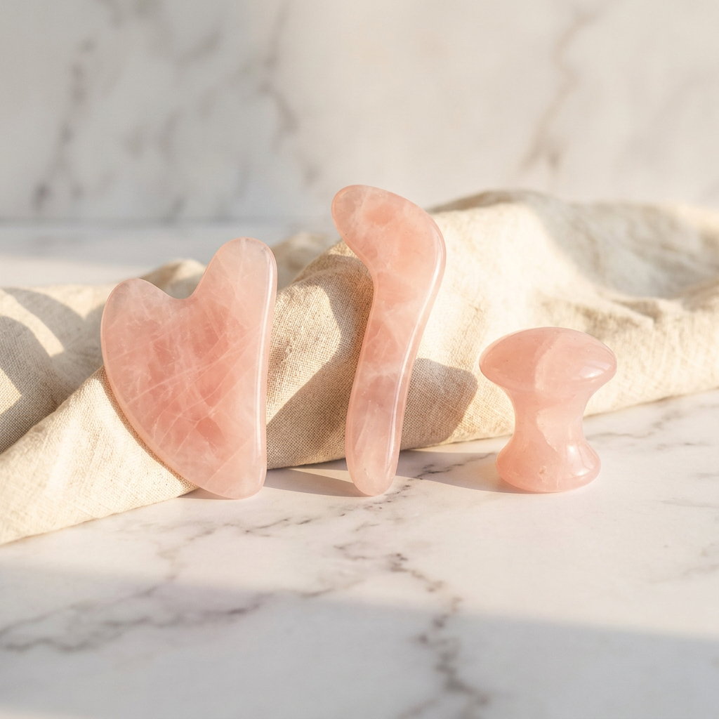 The Ritual Set — Rose Quartz Gua Sha