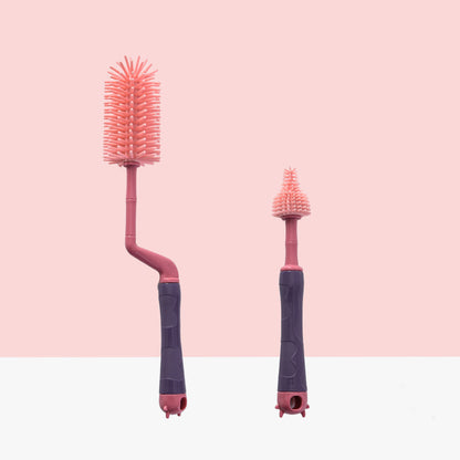 360° Silicone Baby Bottle Brush – Deep Cleaning Rotating Brush for Bottles & Accessories