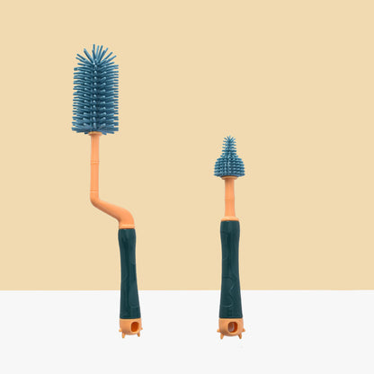 360° Silicone Baby Bottle Brush – Deep Cleaning Rotating Brush for Bottles & Accessories