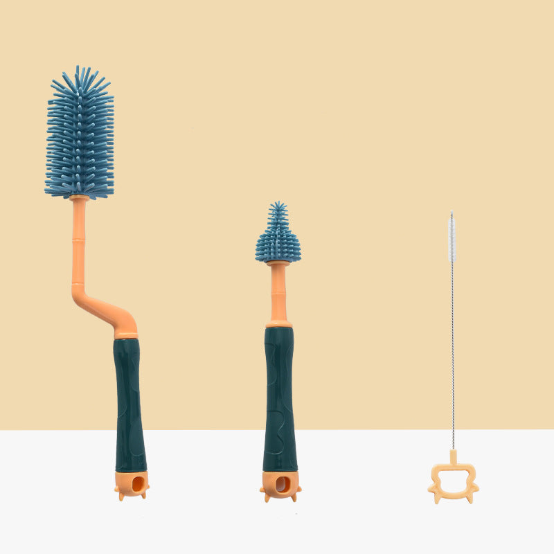 360° Silicone Baby Bottle Brush – Deep Cleaning Rotating Brush for Bottles & Accessories